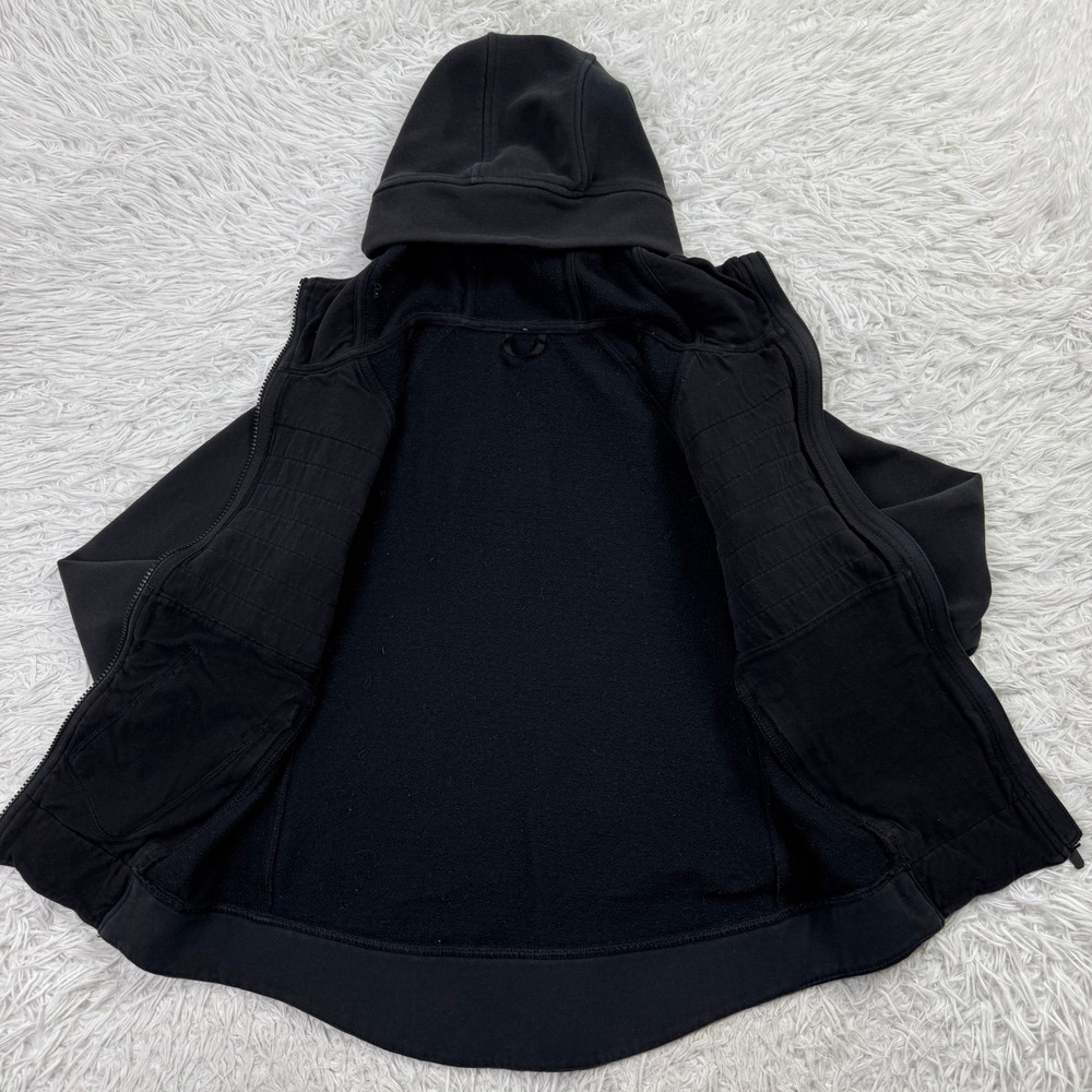 Lululemon Sweater Womens 4 Black Fleece Be True Hoodie Sweatshirt Full Zip - Picture 4 of 10